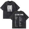 Singer Pablo Alborn Global Tour Kmo  Print Vintage Washed T Shirt Unisex Women Fashion Tshirts Summer Loose Casual T Shirts
