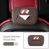 UNYDV1 For Volkswagen VW Silicone Car Paper Towel Box Dustproof Tissue Storage Bag Tiguan CC Jetta Polo Golf 4 5 6 Passat B5 B6 B7 CC