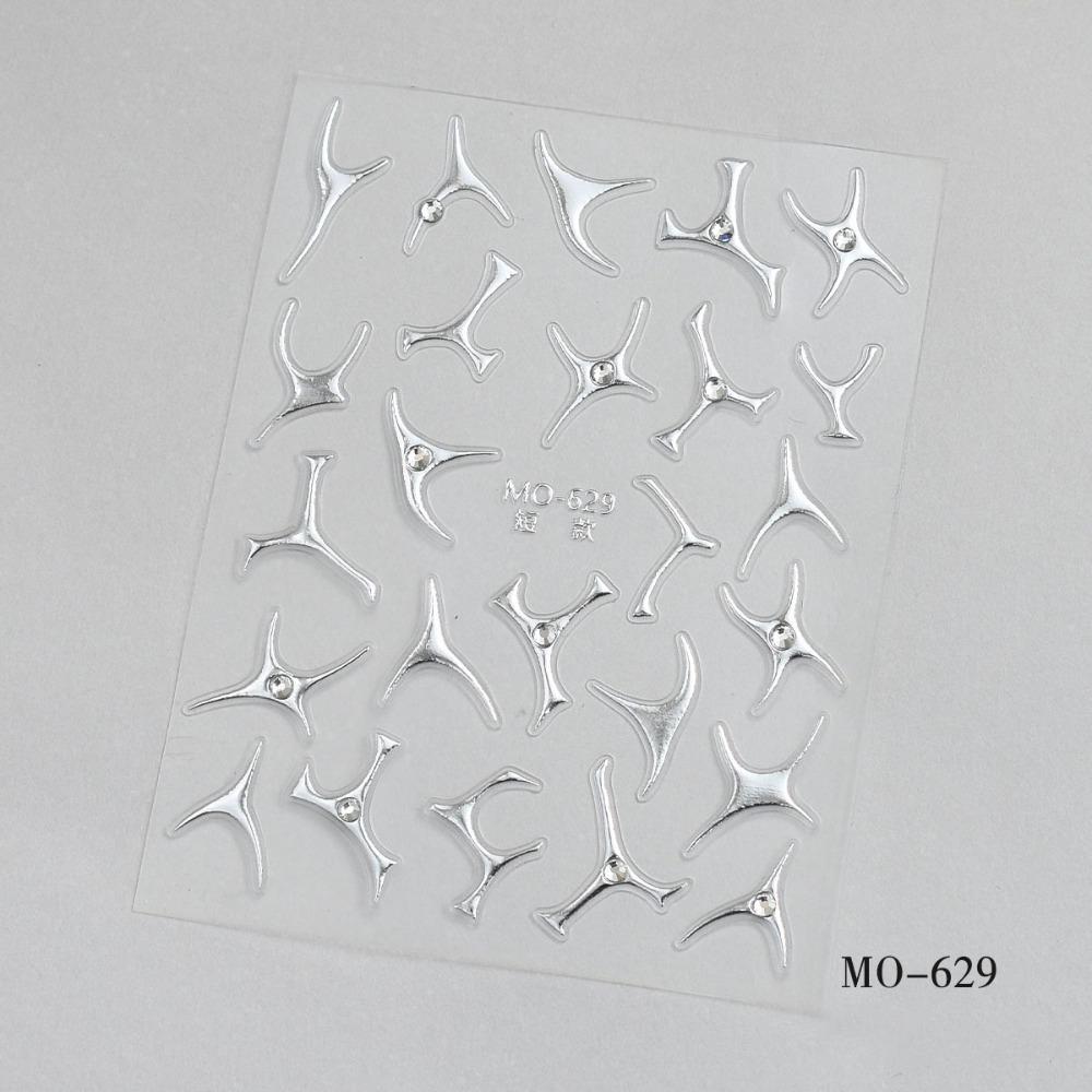 Luxury Self Adhesive Nail Bronzing Spider Nail Decals Retro Design Nail Art Stickers Courtly Style Style 5