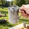 Tasse de camping portable en acier inoxydable 304 pour boissons
