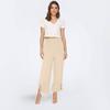 Women's Fashion Casual Pants Solid Color Straight Pants Elastic Waist Pants With Pockets