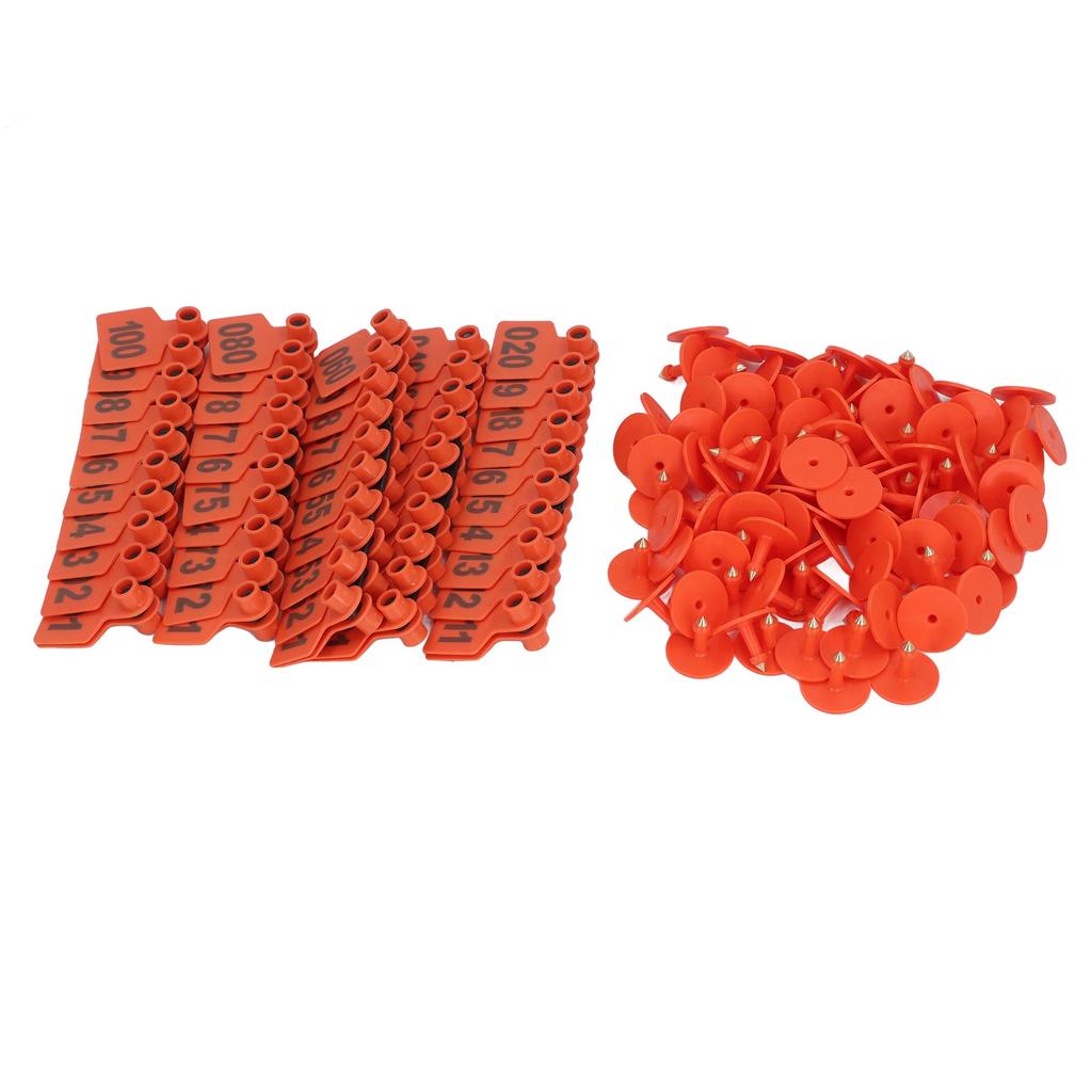 100 STÜCK Rinderohrmarken Nummeriert 001?100 Vieh Tierohrmarken für Kühe Kälber Schweine Ziegen Tier