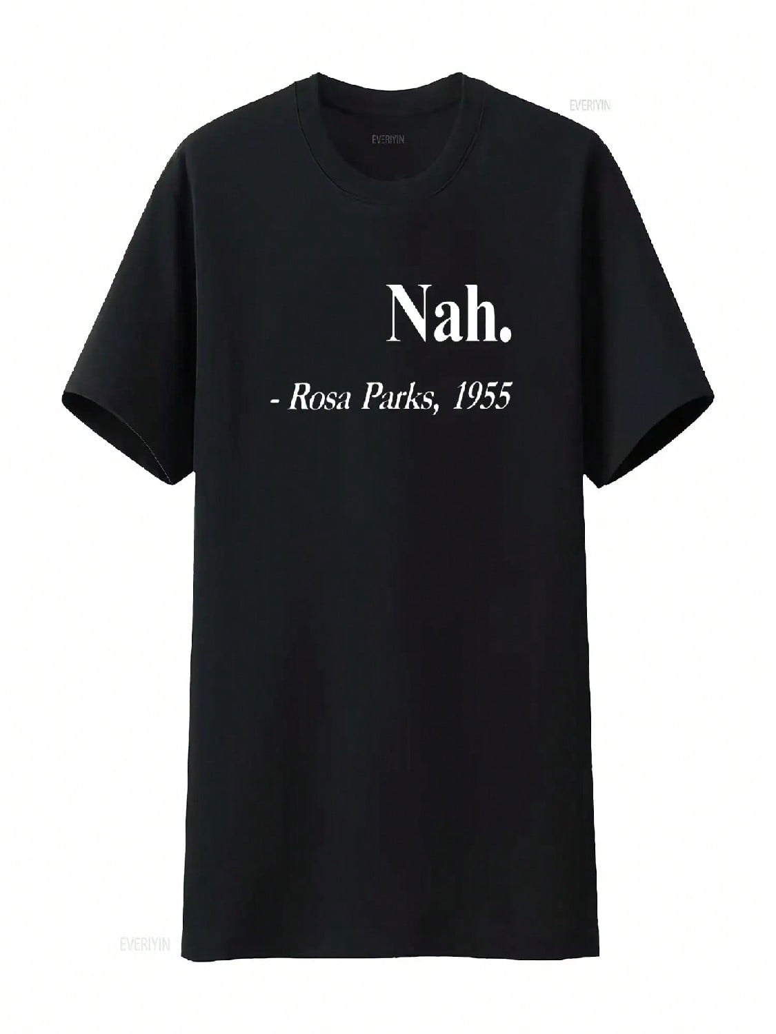 Nah Rosa Parks 1955 Quote Black Pride unisex Long Sleeve T Shirt 2X Large Vintage Washed Breathable Stylish Soft Comfortable S разноцветный