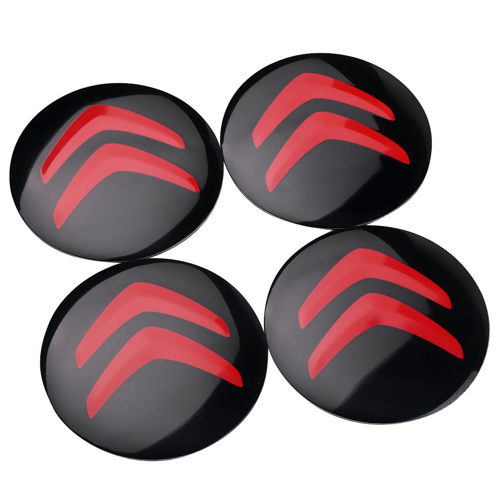 56/60MM Bilhjulscenterkåpa Dekaler Auto Hjulnavkåpa Dekorationsaccessoarer För Citroen C4 Picasso Xsara C5 C1 C2 C3 Saxo