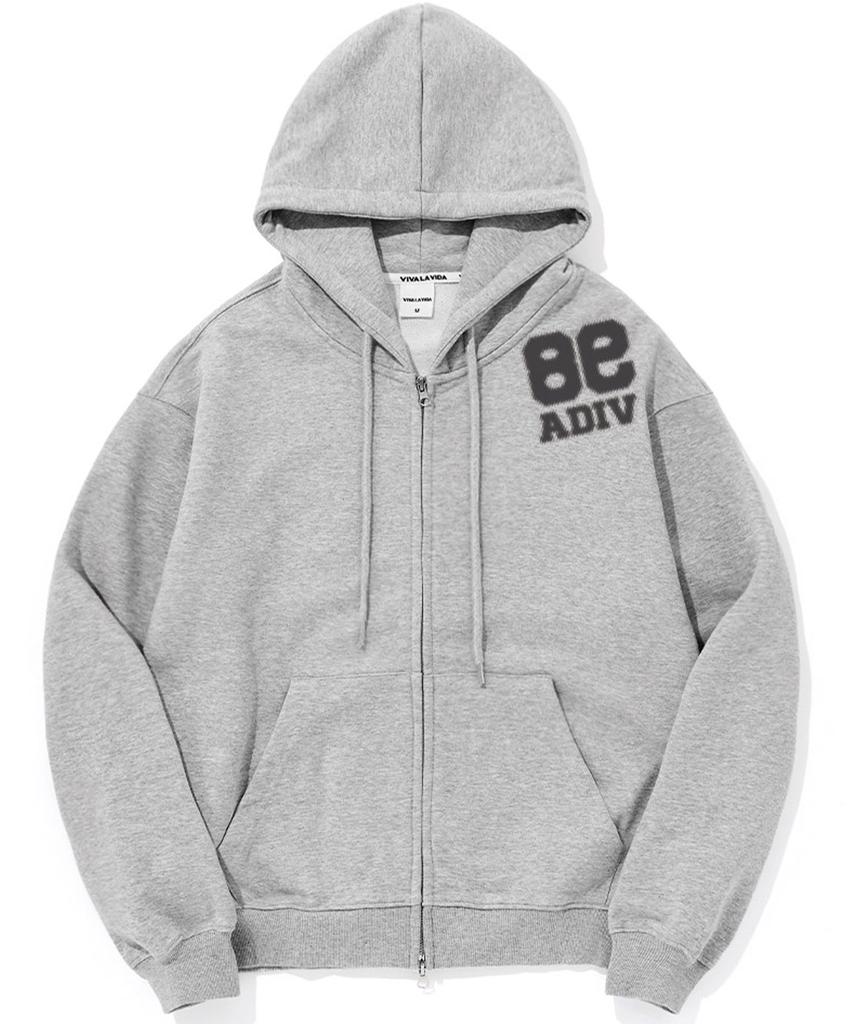 Viva La Vida [Fleece Line Option] Haze Heavy Terry Zip-Up Hoodie (Type B)