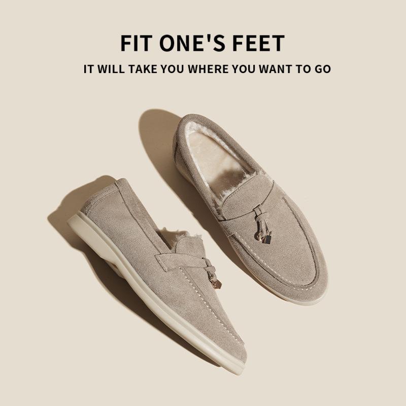 Women's British Style Retro Leather Loafers - Slip-on Moccasins, Plus Size, Flat, Casual.