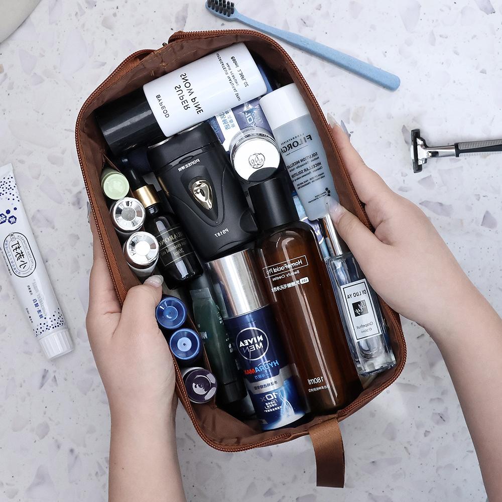 Große Kapazität Herren PU Reise Waschbad Rasierwerkzeuge Toilettenartikel Tasche Business Make-up Tasche Aufbewahrungstasche Damen Kosmetiktasche