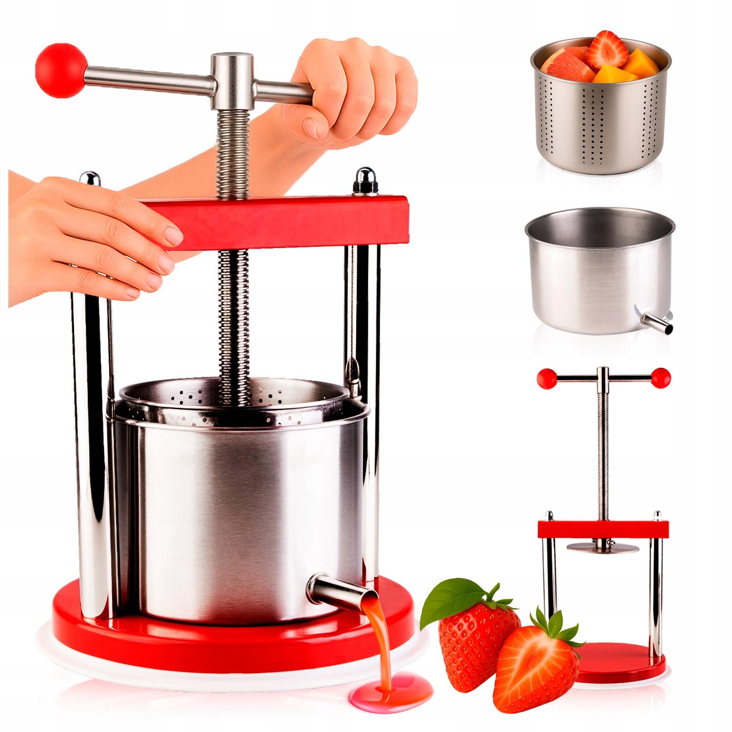 Presă de fructe din oțel inoxidabil - CAPACITATE 1,5 L