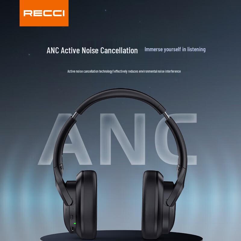 Recci Wireless ANC Noise Cancelling Over-Ear Headphones