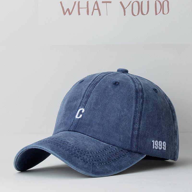 

Washed Black Baseball Cap Men Women s Vintage Dad Hat with Embroidery Adjustable Casual Duck Tongue Hat one size