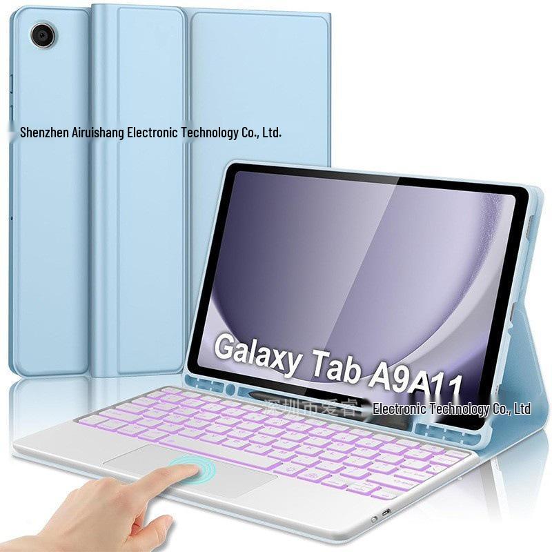 Samsung Tab A11 Touch Backlit A9 Bluetooth Keyboard Protective Case with Pen Slot - X133/X135