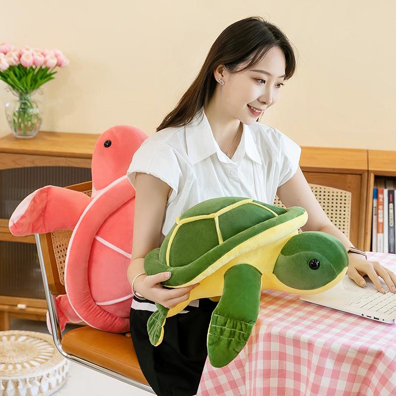 Turtle Pillow Big Turtle Doll Plush Toy Bed Doll Sleeping with Rag Doll Children's Birthday Gift