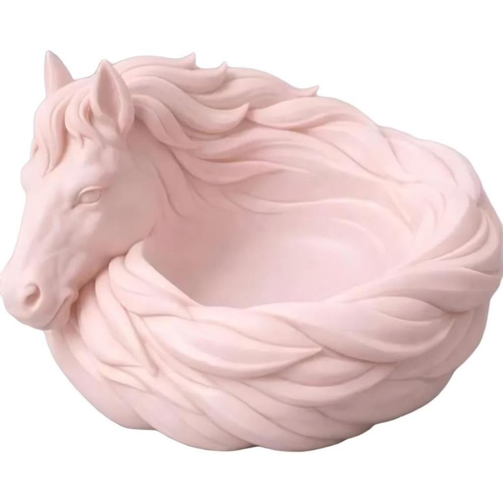 Portable Horse Catchall Bowl for Keys Functional Organizer Tabletop Decor Horse Catchall Bowl Horse Storage Bowl Desk Organizer розовый