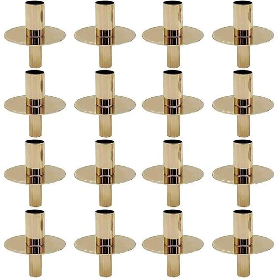 

VINCIGANT Золотой подсвечник для конических свечей в винной бутылке, Современный подсвечник для стандартных вотивных свечей, Украшение на день рождения, свадьбу (Набор из 4) Золото 4pcs 3.2 золотой