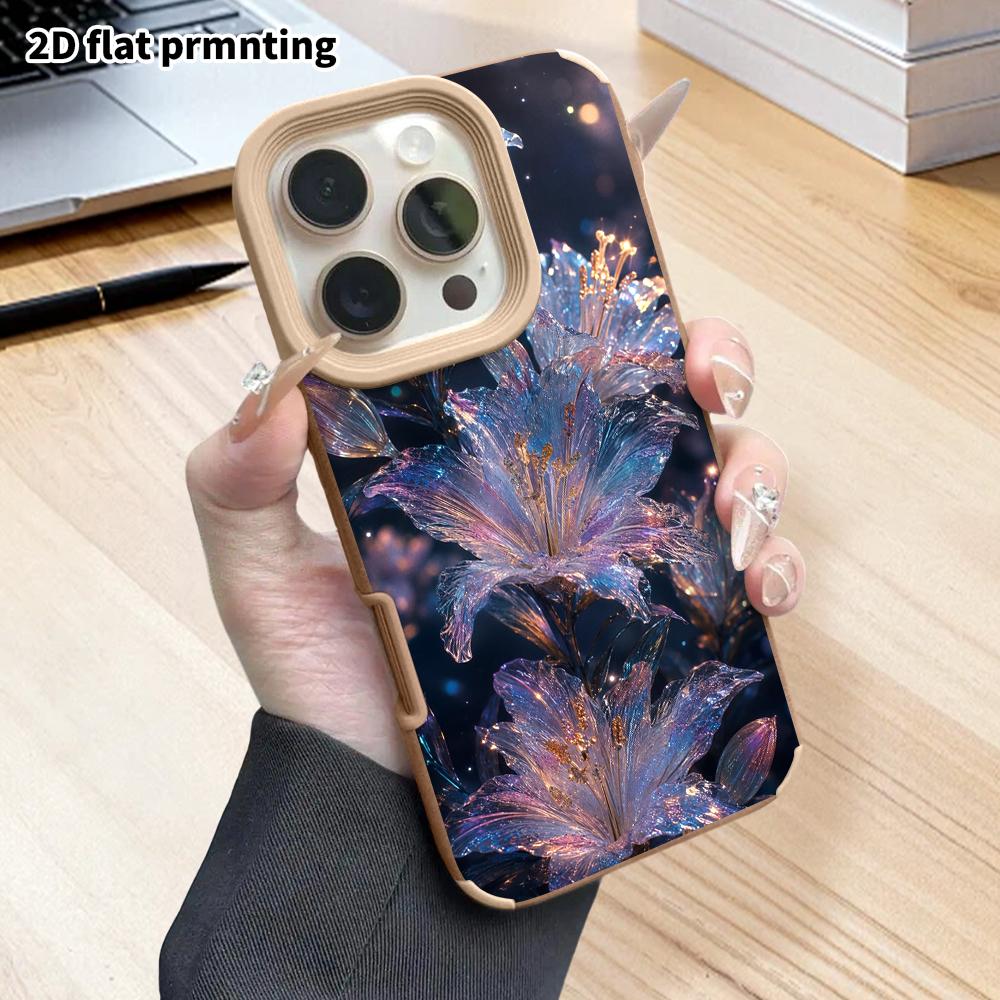 Phone Case: 2D Flat Lambskin Suitable for iPhone 18 17 16 15 14 13 Pro Protective Case, Dreamy and Fairy-like, Christmas and Halloween Gift
