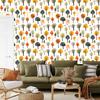Flowers and Leaves Wallpaper White, Cream and Light Gray 50x1000