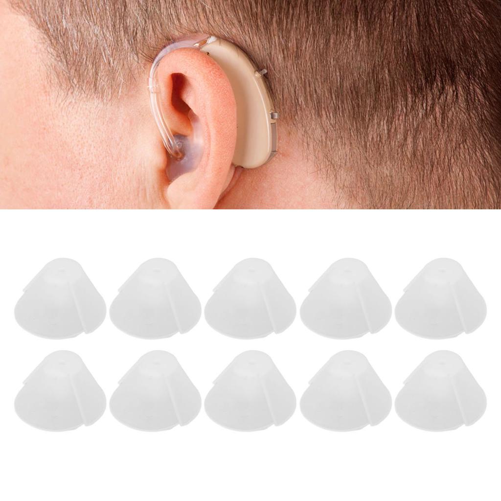 10pcs Hearing Amplifier Ear Plugs Flexible Horn Shaped Silicone Hearing Amplifier Eartip
