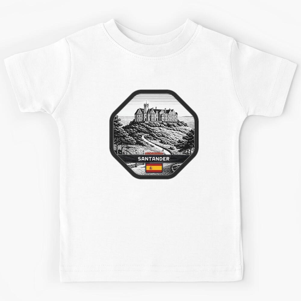 Santander Spain Linocut Style Kids T-Shirt 110