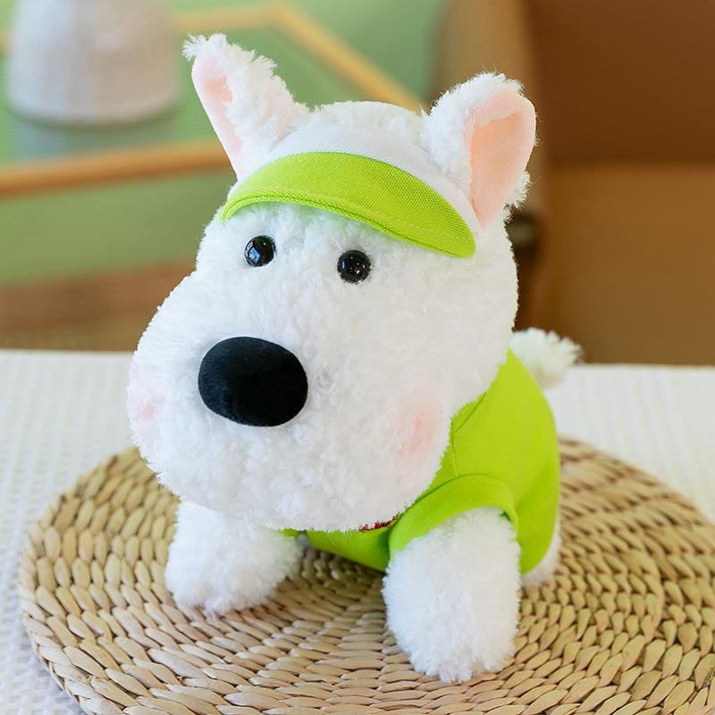 Милая кукла Вест-хайленд-уайт-терьер, имитация щенка, плюшевая игрушка, кукла щенок с каракулями, подарок для девочки, тряпичная кукла-сердце 25cm