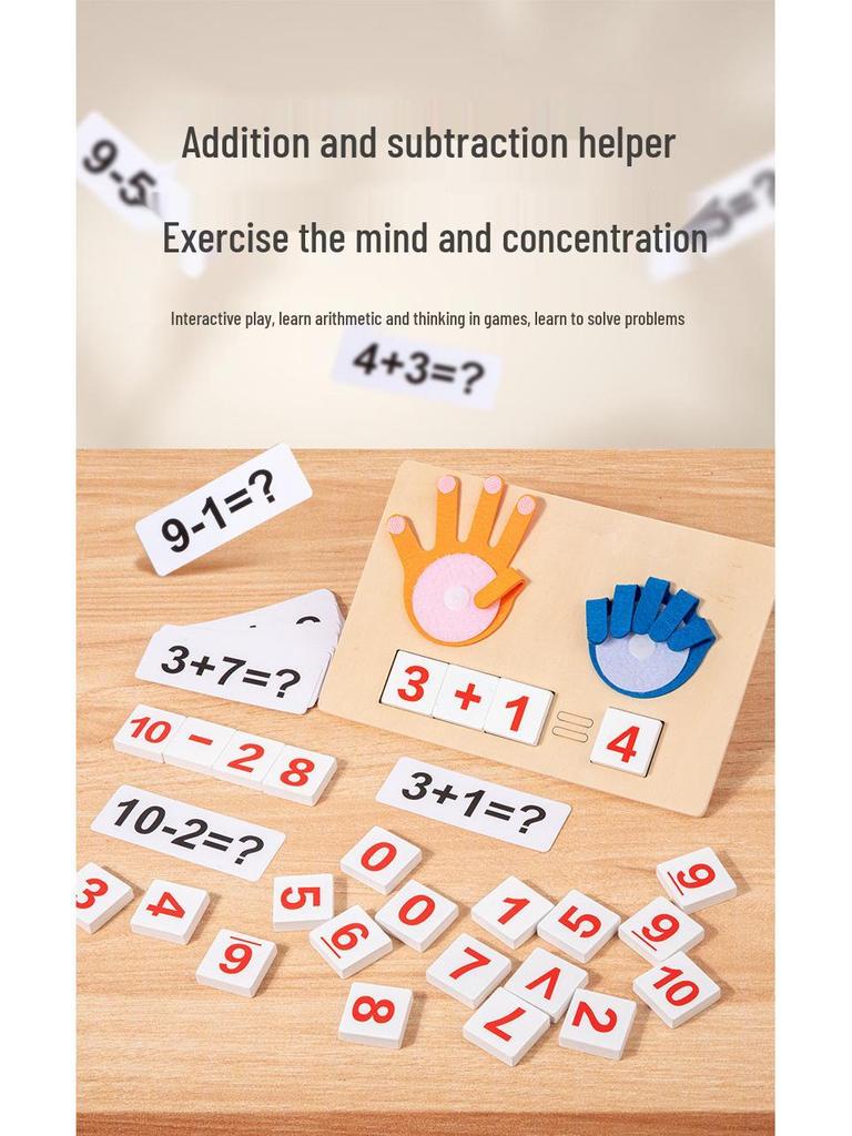 Montessori Finger Counting Puzzle Teaching Aid for Toddlers