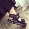 Korean Ulzzang Platform Sandals Women's Harajuku Versatile Couple Beach Shoes Flat Large Size