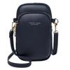 Newest Women Solid Color Multi Pocket Faux Leather Crossbody Shoulder Bag Phone Purse