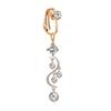 Zircon Earring Clip Faux Piercing Cartilage Clip Fake Belly Rings Navel Clip on Belly Button Rings Body Jewelry