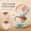 3 Color Concealer Palette For Face Contouring, Dark Circles Blemish Coverage, Creamy Highlighting Universal Skin 10.5g