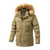 Pure Cotton Jacket Men's Autumn and Winter Thickened Large Size Cotton Jacket New Loose Casual Mid-length Cotton Jacket Men's Jacket