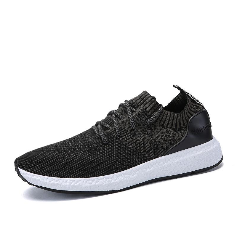 

Men s shoes fly-woven lightweight casual running shoes trendy shoes breathable Korean version wear-resistant new sports shoes mesh shoes large size 46 46