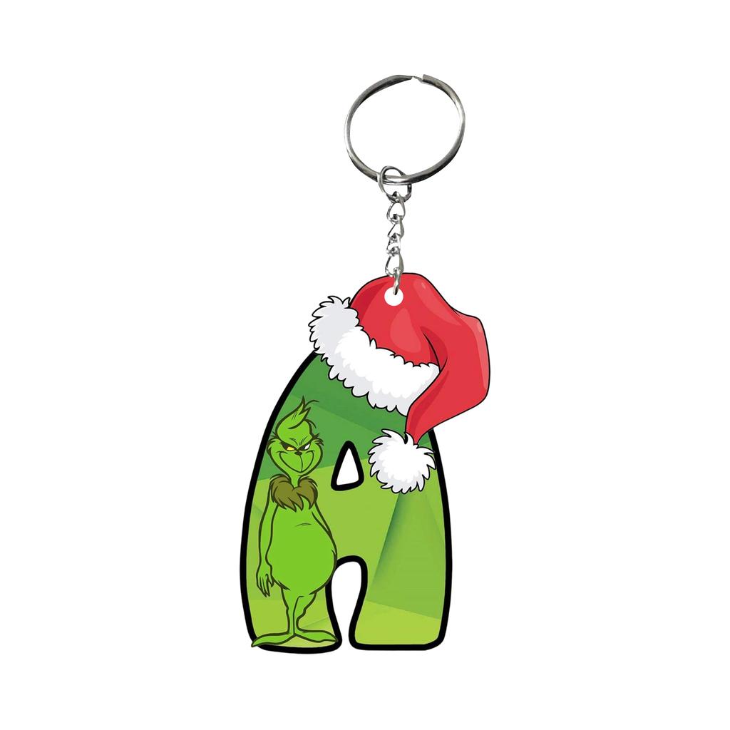 Santa 2D Flat Acrylic Christmas Tree Hanging Decoration Sports Car Decoration Flat Decoration Pendant