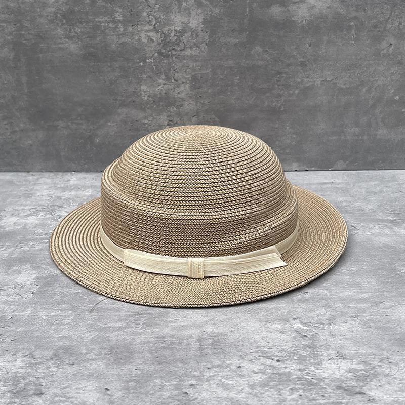 Hat Female Summer Travel Shopping Hepburn Wind Thin Straw Hat Sun Protection Sunshade Concave Shape Small Basin Hat Shows Small Face