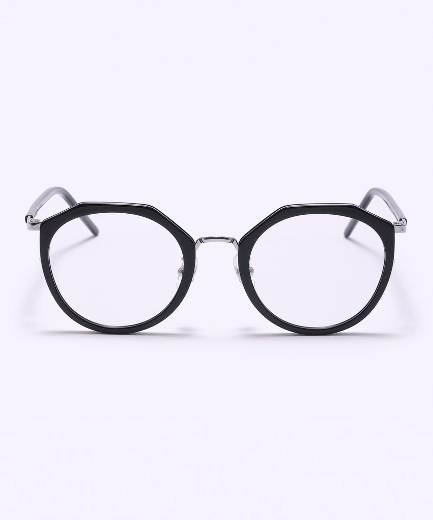 Alloaiweeo [Silverbite] Sbg9603 0911G Margaret Soltex Black Eyeglass Frame Blue Light Lens Selection