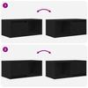 TV Cabinet Black Oak Effect 60x31x25.5 cm Engineered Wood