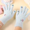 Autumn And Winter Knitted Plush Gloves Outdoor Cycling Windproof Warm Thick Cute Cartoon Touch Screen Gloves