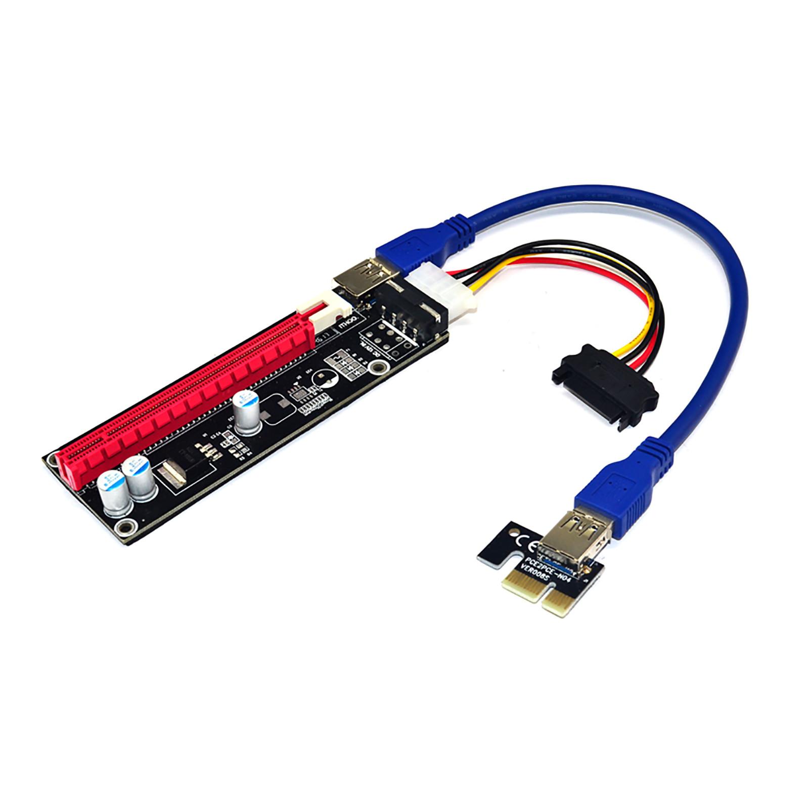 

Адаптер переходной платы Sagit USB3.0 PCI-E с 1x на 16x SATA-4-контактный шнур питания
