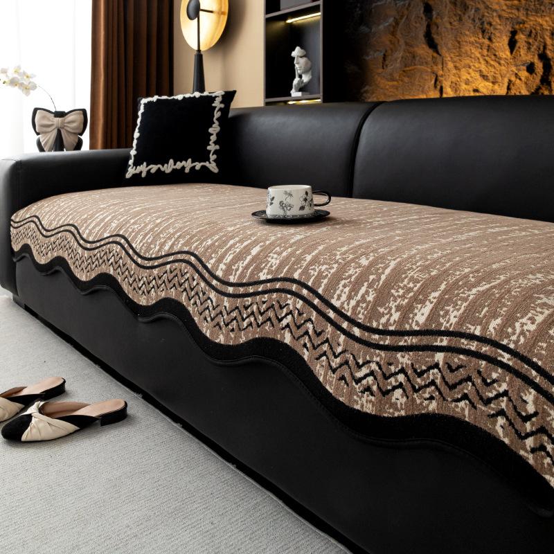 

Special-shaped sofa cushion 2025 new anti-cat scratch light luxury straight leather sofa special cover, seat cushion, sofa cover cloth towel 90*70cm