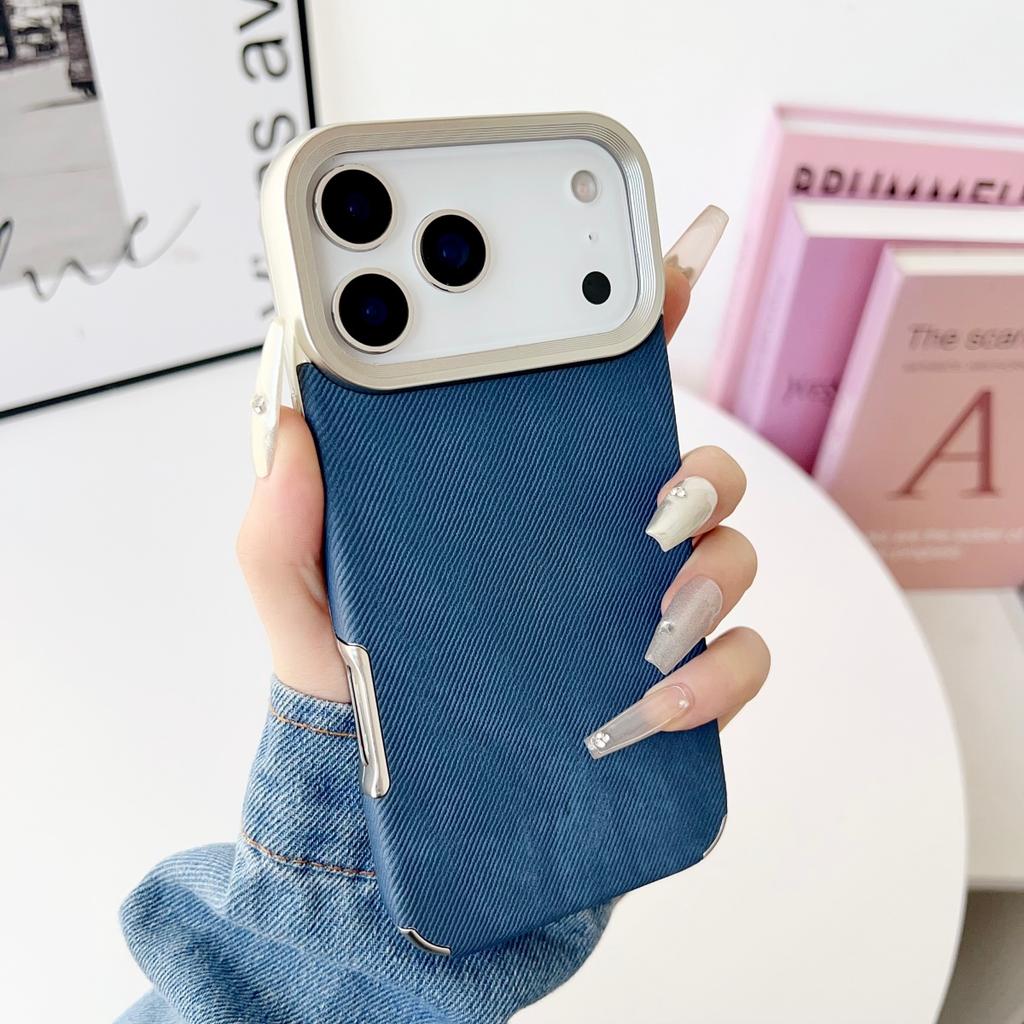 Vintage Cowboy Fabric Soft Shockproof Phone Case For iPhone 17 Air 16 15 14 13 12 11 Pro Max Plus Luxury Retro Jeans Armor Cover
