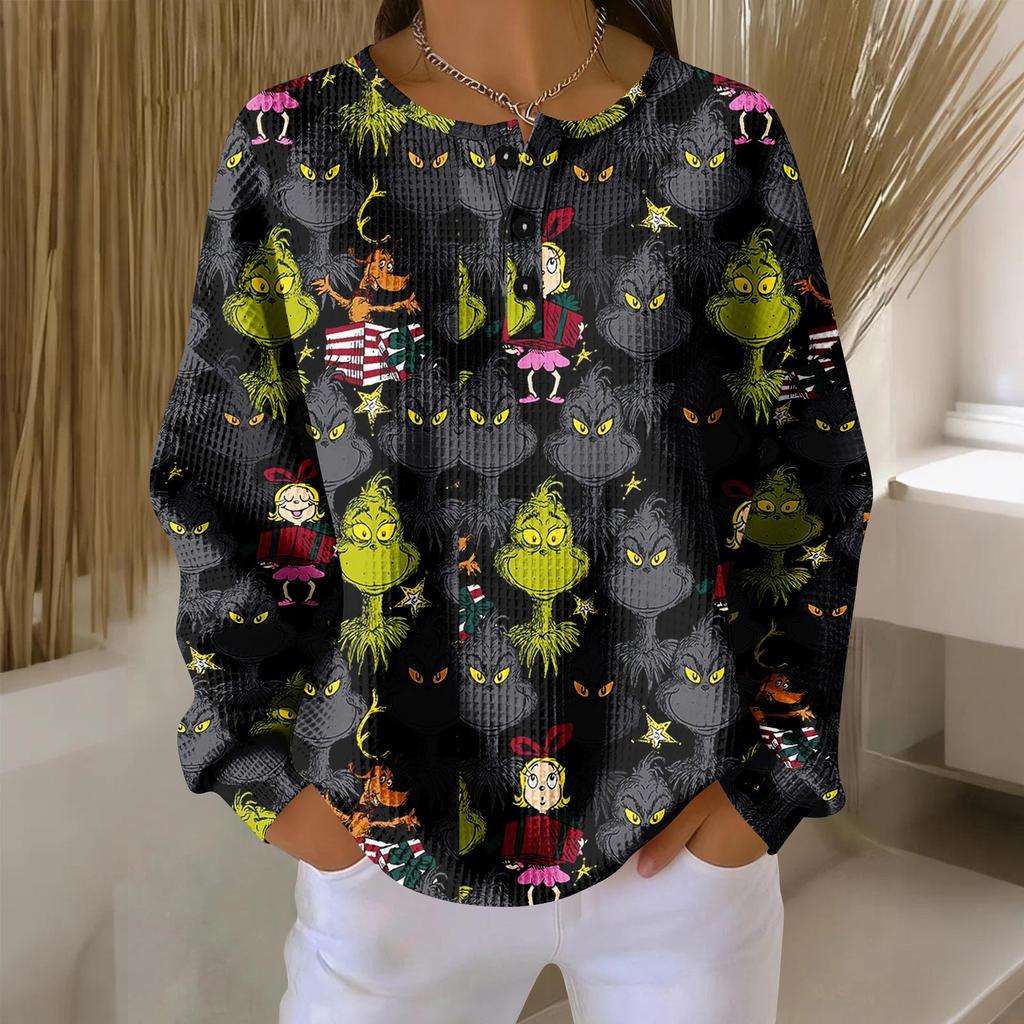 Dámské ležérní košile s dlouhým rukávem, topy na knoflíky s výstřihem do V, volný úplet, podzimní oblíbené pro ženy