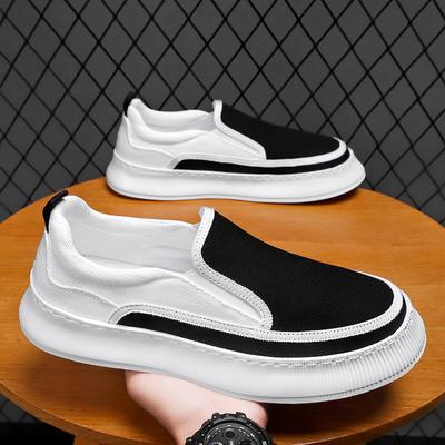 Schuhe Herren Canvas Flats Slipper Atmungsaktiv Slip On Freizeitschuh Vielseitig Elastische Gummisohle Sneaker Größen 39 bis 44 Sommer