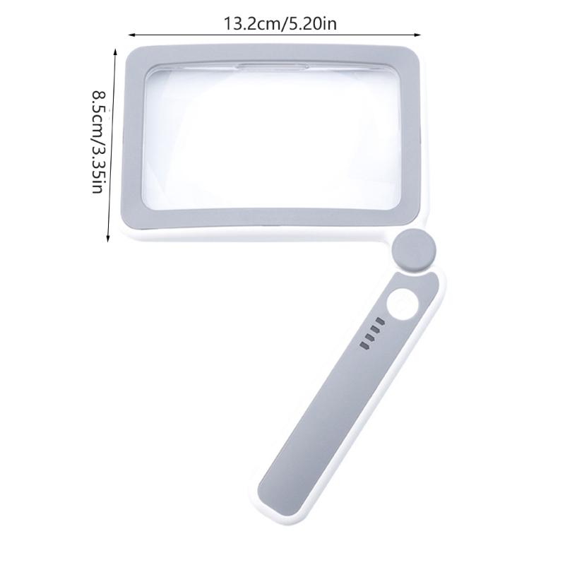 Magnifying Glass with Light, 4Times Handhelds Large Magnifying Glass 10 LED Illuminated Light Magnifier for Reading