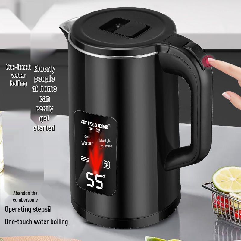 Durable Electric Kettle with Integrated Insulation, Large Capacity, and Fully Automatic Features