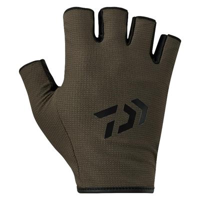 Daiwa Large Moisture-Wicking, Quick-Drying Gloves, 5-Piece Cut, 25DG-6525, Khaki,