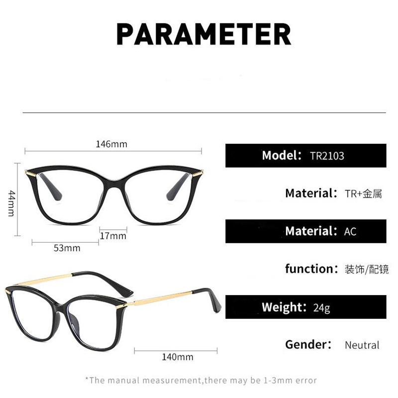 Champagne Cat Eye Prescription Glasses 0 -0.5 -0.75 To -6.0 Astigmatism Blue Light Blocking Women Minus Diopter Eyewear