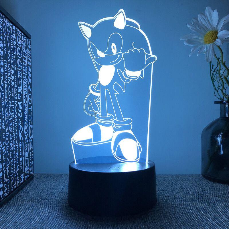 Lamp 3d Led Night Light Acrylic Touch Cartoon Character Table Desk Gifts