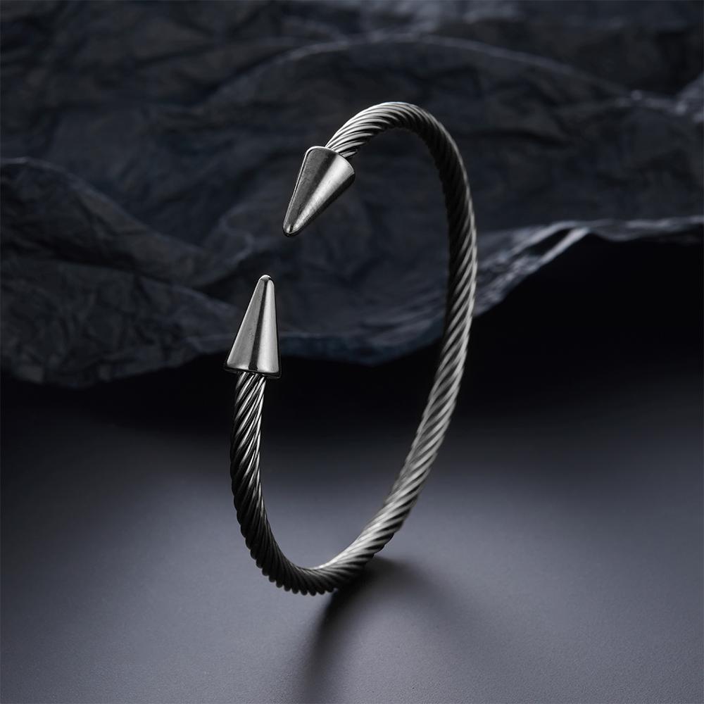316L Fashion New Twist Cone Stainless Steel Popular Bracelet Women Men Charm Simple Gold Jewelry Wife Mom Gift