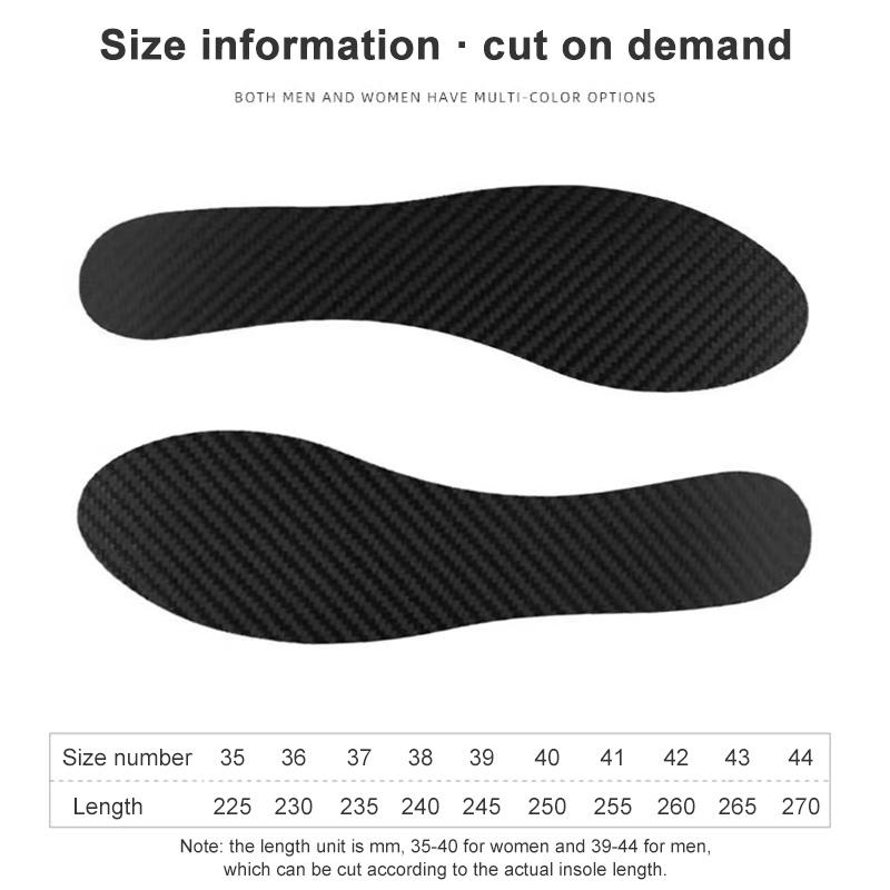 Carbon Fiber Insole For Men Running Sports Foot Insert Breathable Shoes Pads Female Sport Shoe-Pad Orthotic Shoe Sneaker Insoles