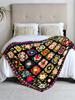 1 Piece Floral Pattern Flannel Blanket, Colorful, Soft, Suitable for Sofa, Bed, Office, All-season Use.