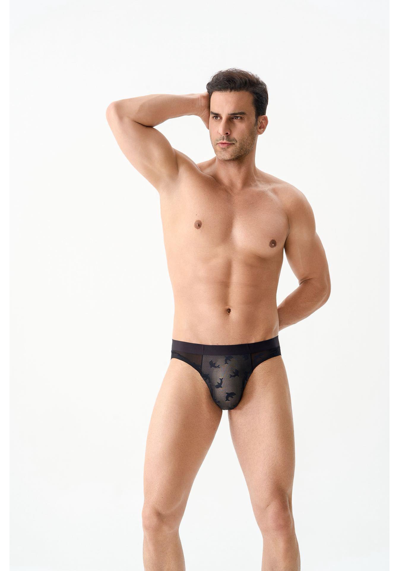 Dolphin Jacquard Antibacterial Moisturizing Men s Underwear with Camellia Scent XL