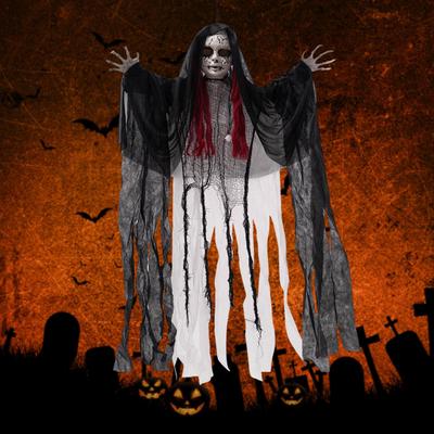 Electric Halloween Horror Hanging Woman Creep Prop Height 102cm for Spooky Entertainment